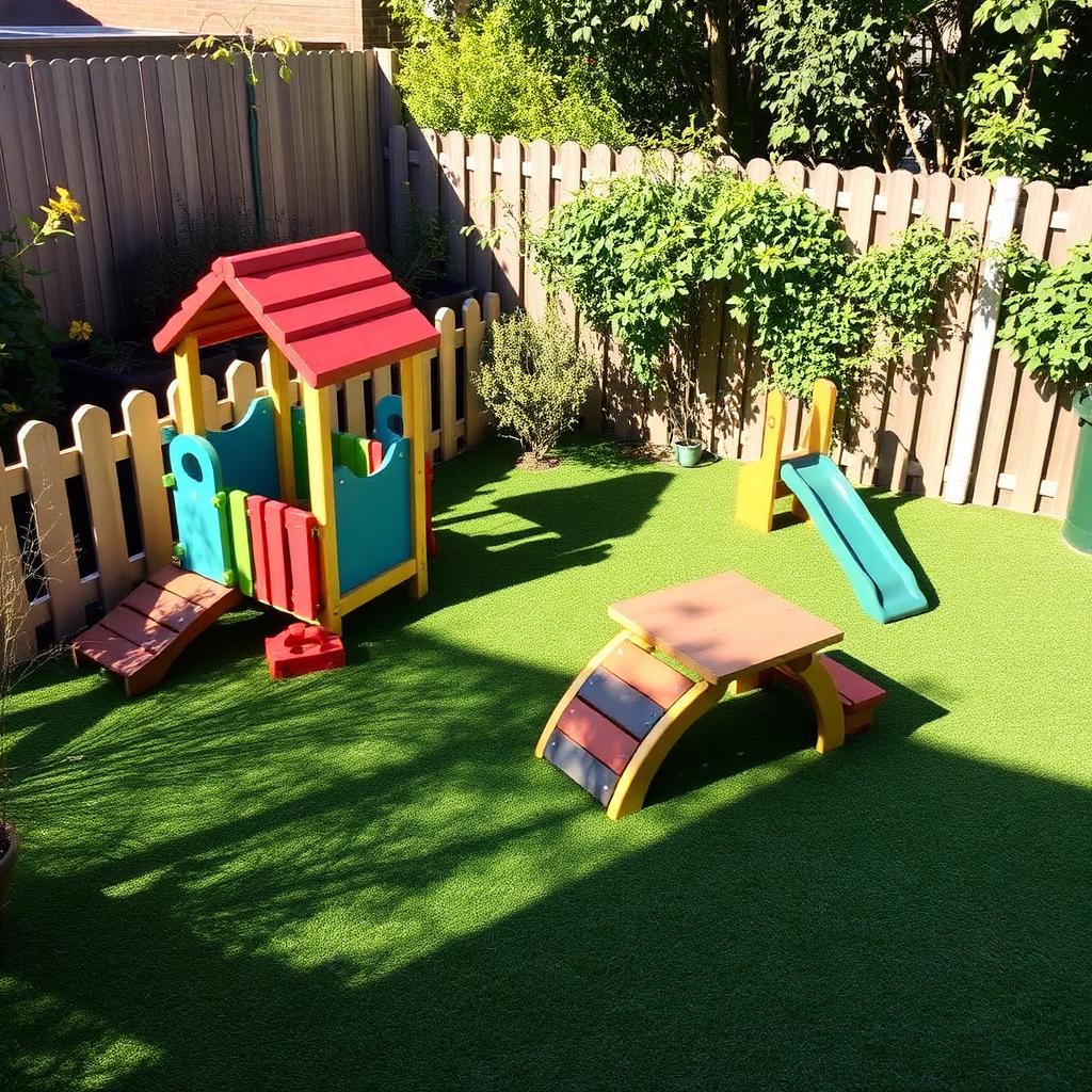 Außenbereich mit Spielgeräten